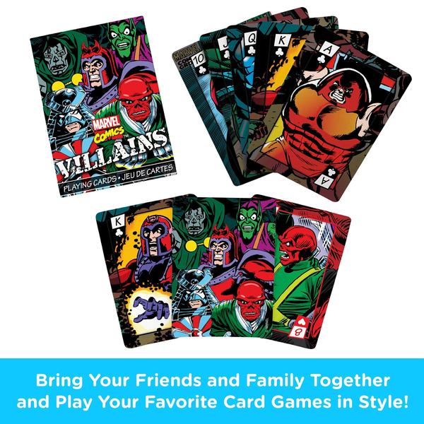 Imagem de Cartas de baralho AQUARIUS Marvel Comics Villains Poker Size