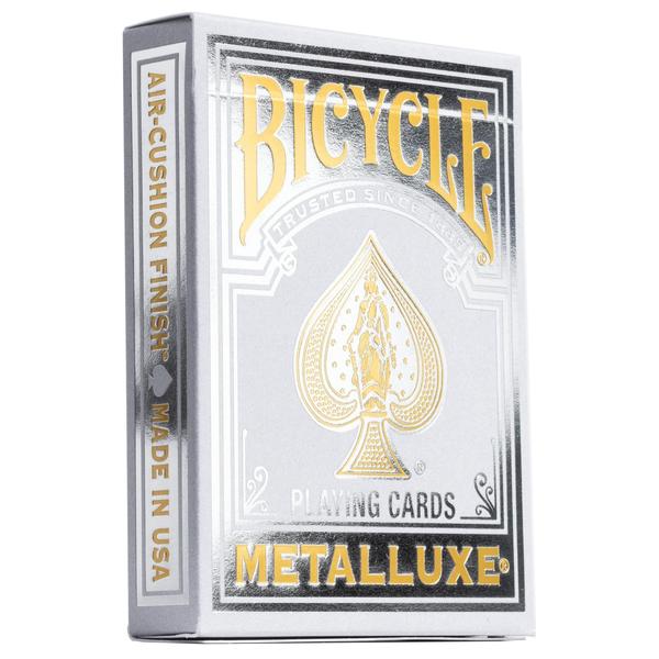 Imagem de Cartas de baralho Bicycle Metalluxe Silver Poker Size