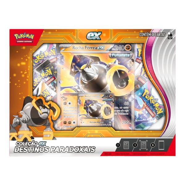 Imagem de Cartas de Pokémon Box Destinos Paradoxais Com 38 Cards Copag