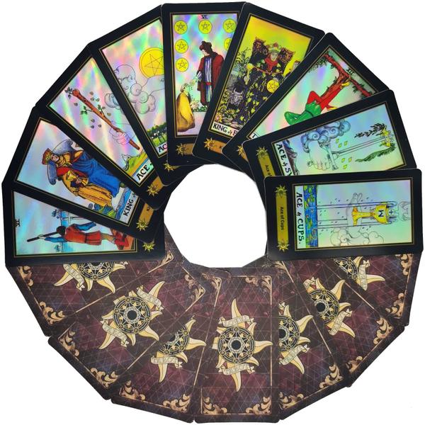 Imagem de Cartas de tarô Smoostart 78 com guia holográfico sobre o futuro