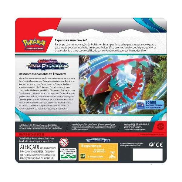 Imagem de Cartas Pokémon Blister Quadruplo F. Paradoxal Arctibax Copag