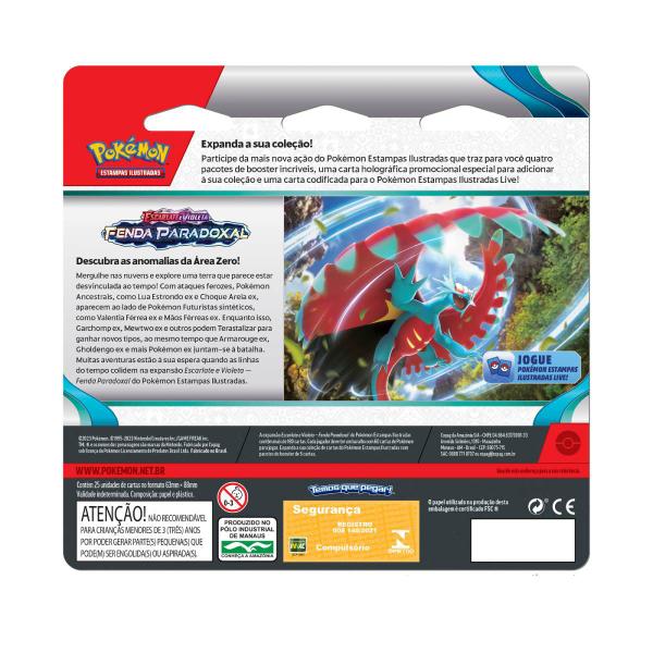 Imagem de Cartas Pokémon Blister Triplo Fenda Paradoxal Sinistea Copag