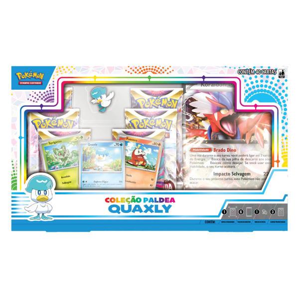 Imagem de Cartas Pokémon Box Coleção Paldea Quaxly - Copag