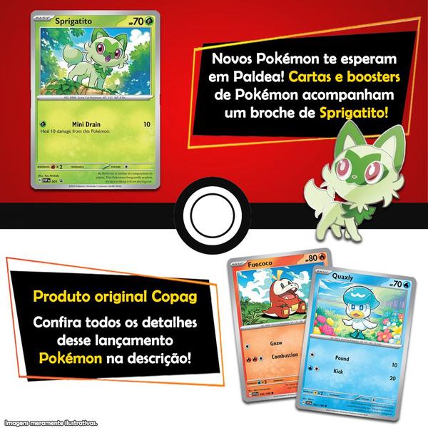 Imagem de Cartas Pokémon Box Coleção Paldea Sprigatito c/ Koraidon Ex Copag