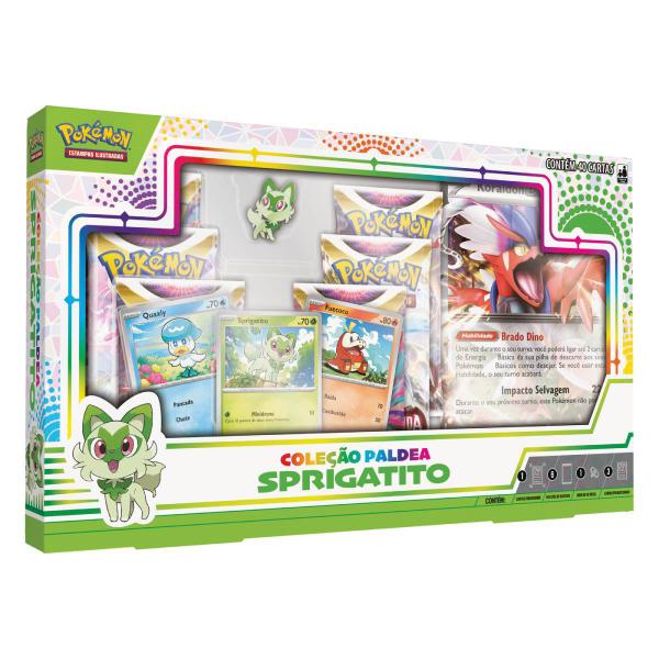 Imagem de Cartas Pokémon Box Coleção Paldea Sprigatito - Copag