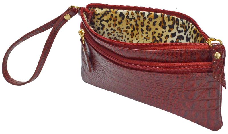 Imagem de Carteira Clutch Feminina Porta Celular Couro Legitimo Madamix