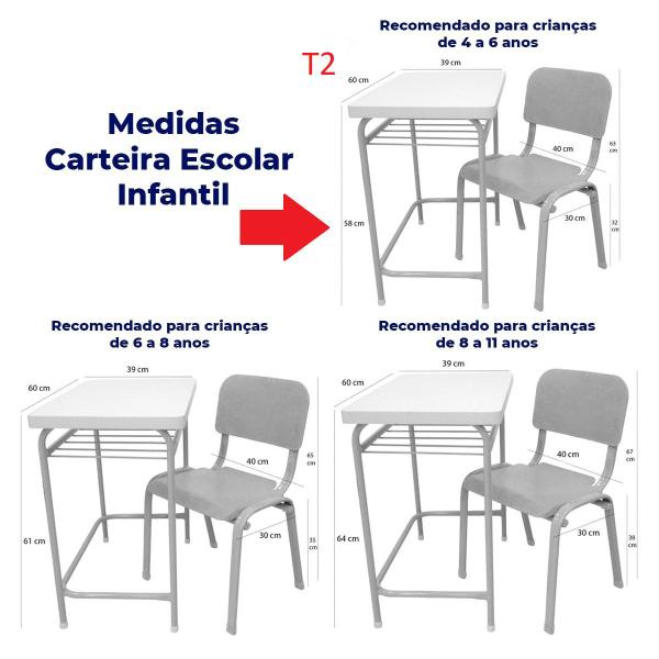 Imagem de Carteira escolar infantil c/ cadeira lg flex  t2