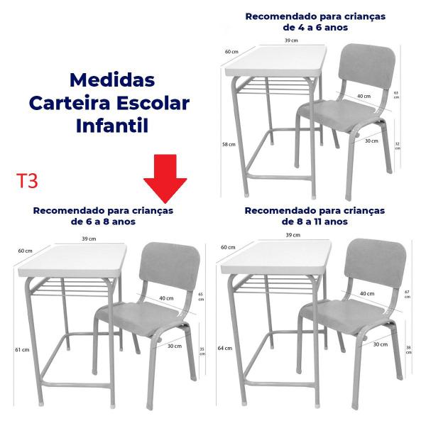 Imagem de Carteira escolar infantil c/ cadeira lg flex  t3