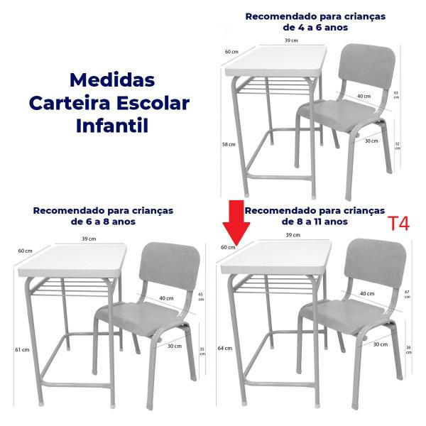 Imagem de Carteira escolar infantil c/ cadeira lg flex  t4