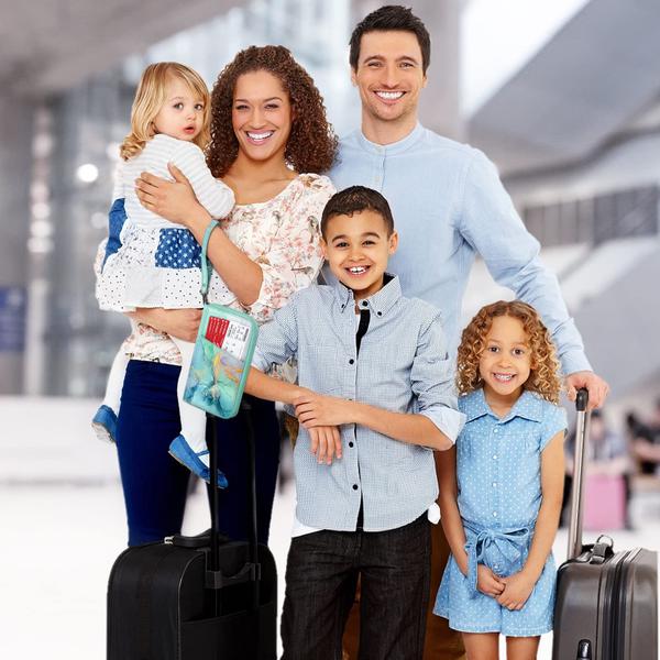 Imagem de Carteira porta-passaportes Fintie Family com bloqueio de RFID de nylon