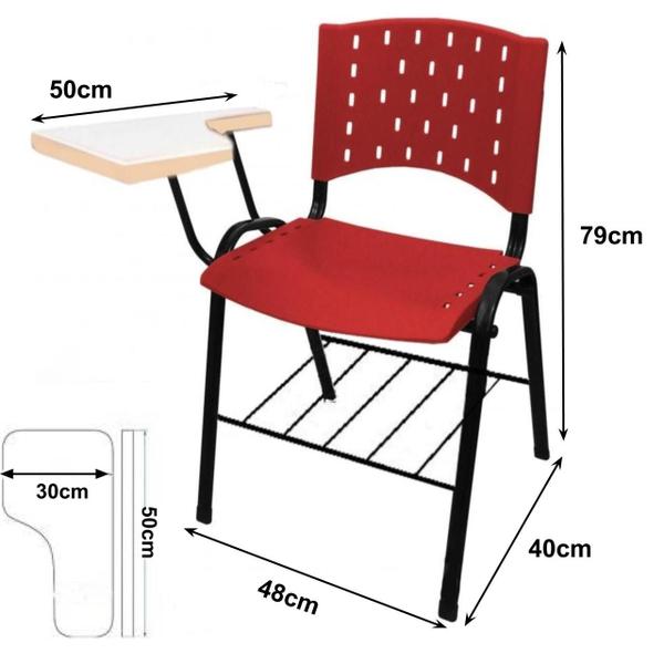 Imagem de Carteira Universitária Plástica - Plástico VERMELHO - REALPLAST - 32009