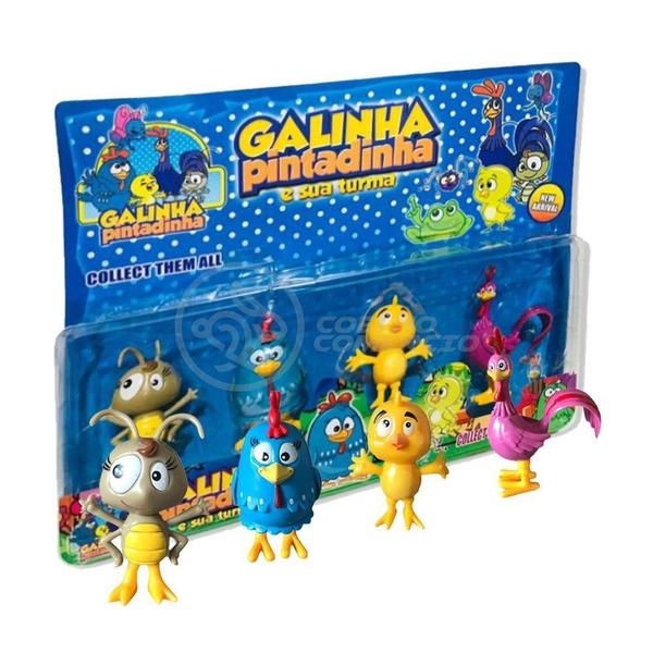 Imagem de Cartela 4 Bonecos Universo Infantil Galinha Pintadinha