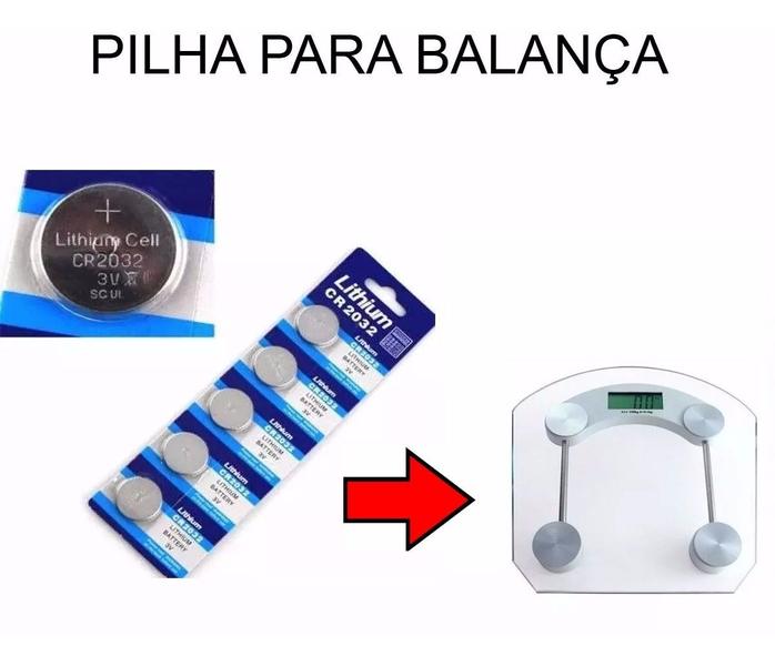 Imagem de Cartela 5 Pilha Cr2032 Para Balança Digital