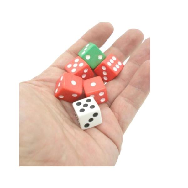 Imagem de Cartela Com 12 Dados Para Jogos De Tabuleiro Plástico 1,5Cm