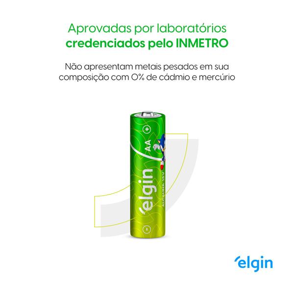 Imagem de Cartela com 4 pilhas AA Alcalina Energy Elgin