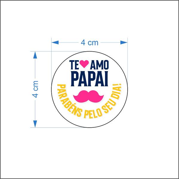 Imagem de Cartela de adesivo Te Amo Papai  21x29cm