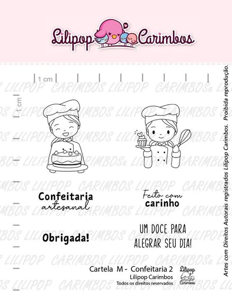 Imagem de Cartela de Carimbos Transparente Confeitaria 2 Lilipop