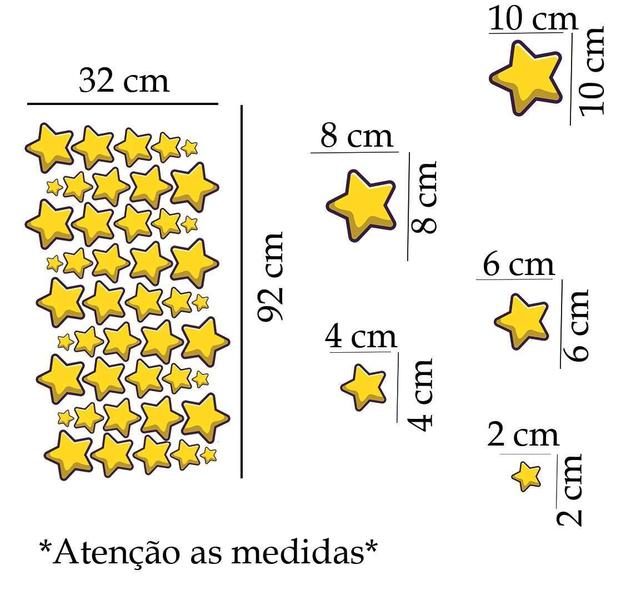 Imagem de Cartela De Estrelas Mod01 32X90 ( Kit Com 25 Unids)