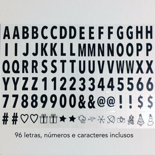 Imagem de Cartela De Letra Letras Numeros E Emoji P/light Box A4 Ou A5