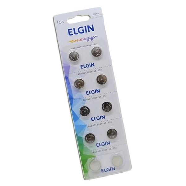 Imagem de Cartela De Pilhas Bateria Elgin Lr44 Ag3 Lr1154 1,5 V Kit 10