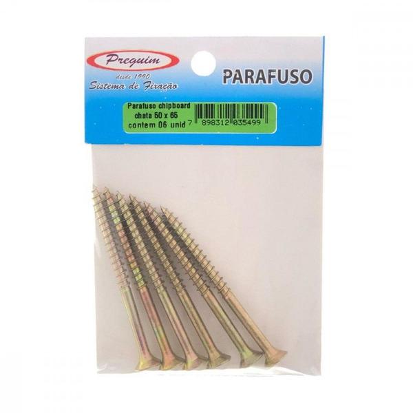 Cartela Parafuso Chipboard Preguim Cabeca Chata Philips 5,0X65 Com 06 Pecas 5499 Imagem de Cartela Parafuso Chipboard Preguim Cabeca Chata Philips 5,0X65 Com 06 Pecas 5499
