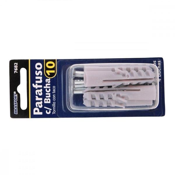 Imagem de Cartela Parafuso Madeira Brasfort Com Bucha 10Mm Philips Cartela Com 4 Pecas 7682