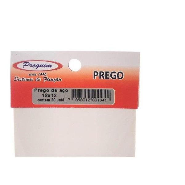 Imagem de Cartela Prego Aco Preguim Com Cabeca  12X12 (1,80X28mm) Com 20 Pecas 1941