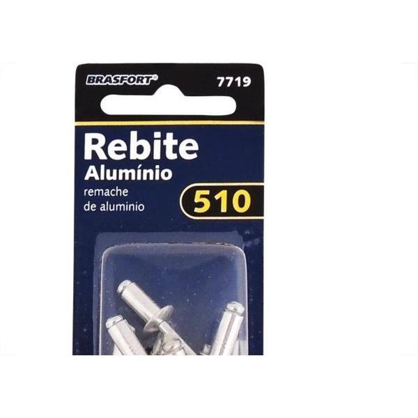 Imagem de Cartela Rebite Brasfort Aluminio Repuxo 510 Cartela Com 10 Pecas 7719