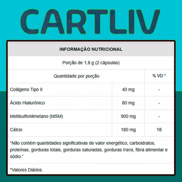 Imagem de Cartliv Multi Colágeno Tipo II +HA Não Desnaturado Equaliv 60 Capsulas