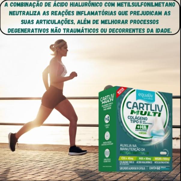 Imagem de CartLiv Multi + HA + MSM Colageno Tipo 2 com 60 capsulas-Equaliv