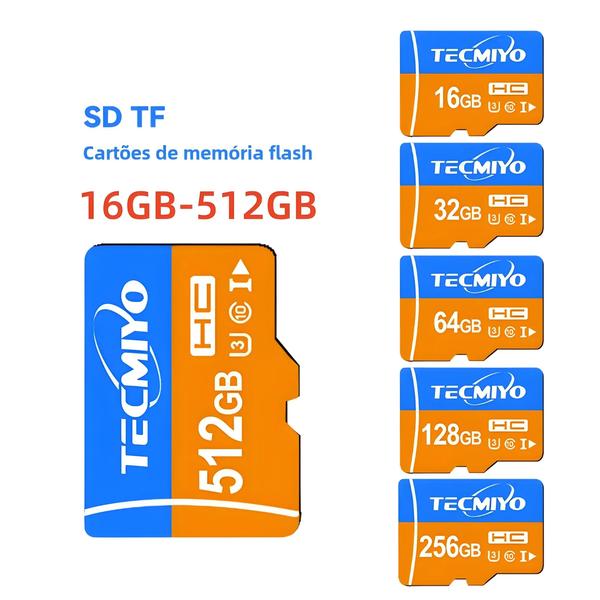 Imagem de Cartões de Memória Flash Tecmiyo SD e TF - Alta Capacidade (16GB a 1TB)