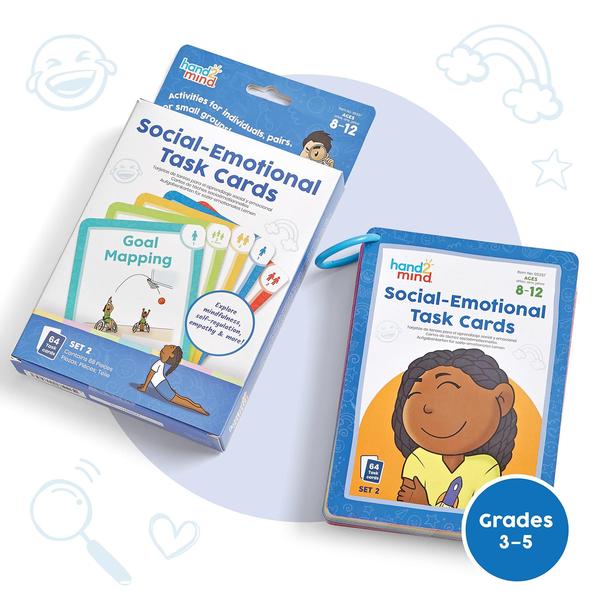 Imagem de Cartões de tarefas hand2mind Social Emotional Learning para maiores de 8 anos e crianças