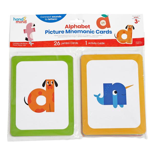 Imagem de Cartões mnemônicos Alphabet Picture hand2mind ABC Flashcards