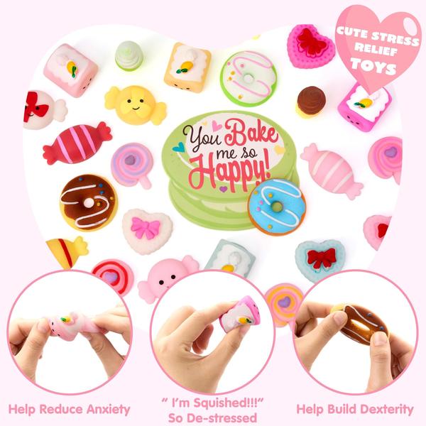 Imagem de Cartões-presente com brinquedos Candy Mochi Squishy JOYIN, 28 pacotes