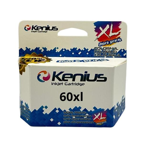 Cartucho 60xl preto compatível para deskjet d2500, d2530,f4200 - Kenius Imagem de Cartucho 60xl preto compatível para deskjet d2500, d2530,f4200