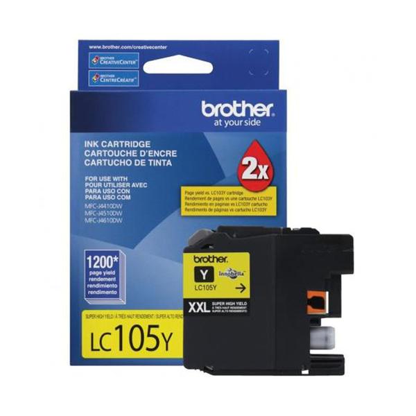 Imagem de Cartucho Brother LC 105 Y Amarelo Alto Rendimento 12ml