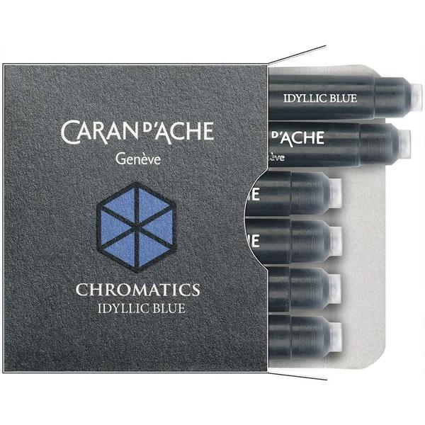 Imagem de Cartucho Caneta Tinteiro com 6 unidades Chromatics Idyllic Blue Caran D'Ache 8021.144