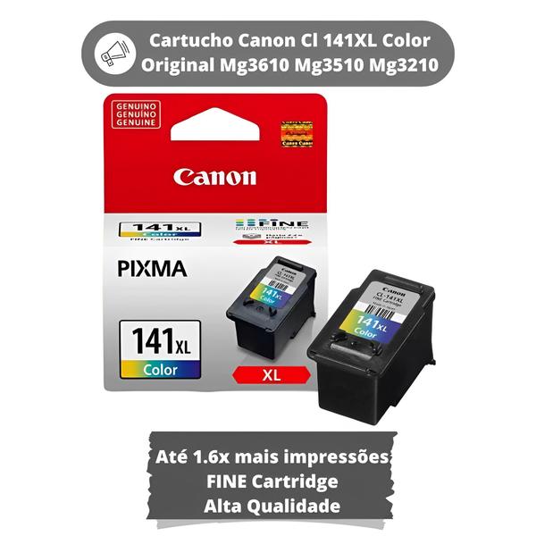 Cartucho Canon Cl 141XL Color Original Mg3610 Mg3510 Mg3210 Imagem de Cartucho Canon Cl 141XL Color Original Mg3610 Mg3510 Mg3210