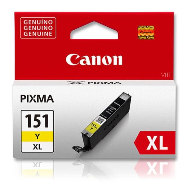 Imagem de Cartucho Canon Original CLI-151 XL Amarelo 11ml Pixma iP7210 8710 iX6810 MG5410 5510 5610 6310 6410