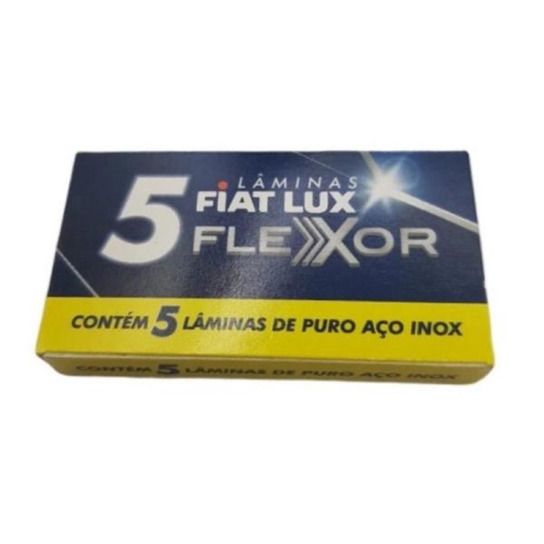 Imagem de Cartucho Com 5 Laminas Para Barbear Aço Inox Flexor Fiat Lux