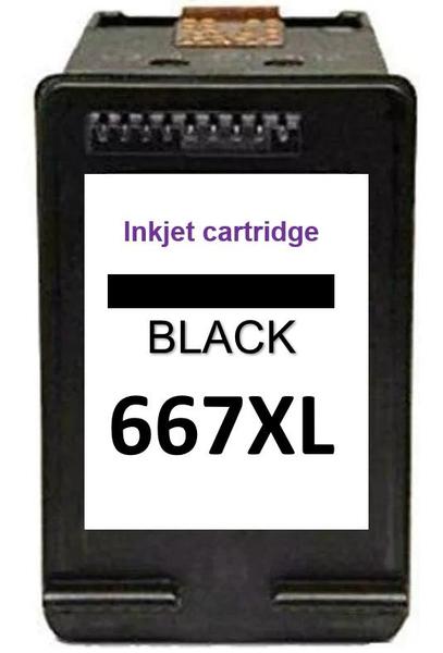 Imagem de Cartucho compativel c/hp 667 667xl Preto  1275 2375 2376 2776 6475 6476