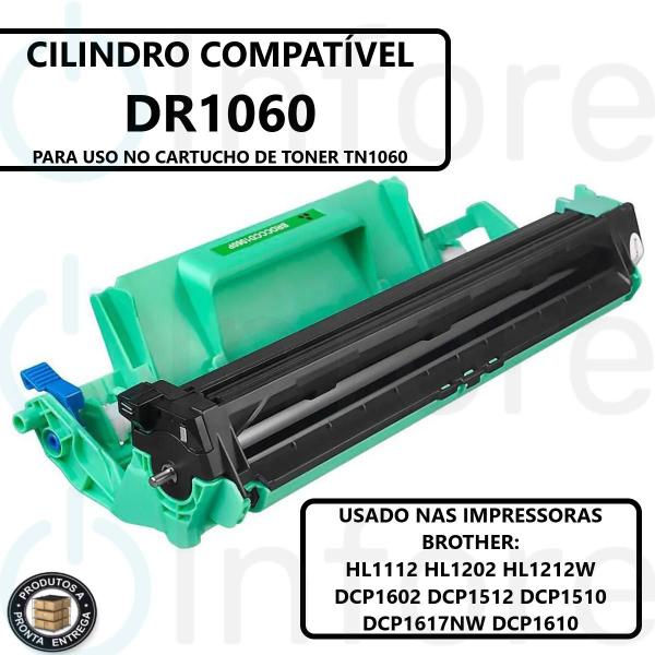 Imagem de Cartucho de Cilindro DR1060 1060 Compatível C/ HL1112 HL1202 HL1212W DCP1602 DCP1512 DCP1510 DCP1617