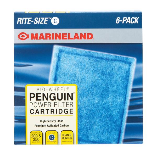 Imagem de Cartucho de filtro Marineland Rite-Size C para Penguin, pacote com 6