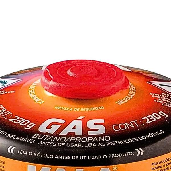 Imagem de Cartucho de Gás Butano com Válvula de Segurança 230gr KALA