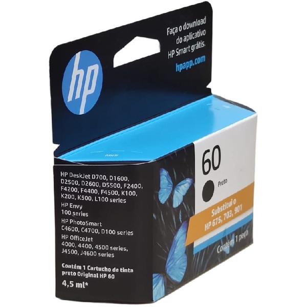 Imagem de Cartucho de tinta HP 60 Preto CC640WB