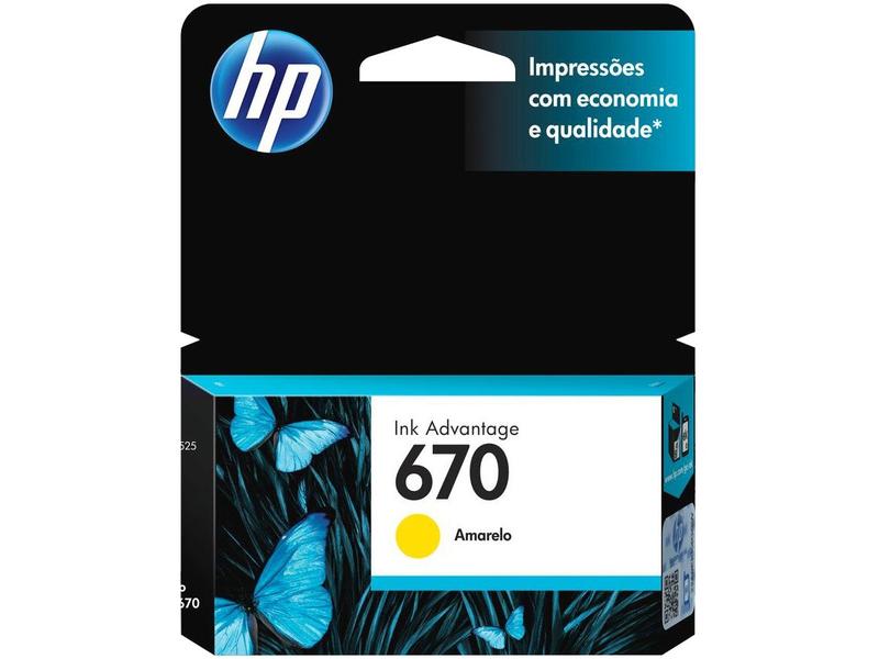 Cartucho de Tinta HP 670 Amarelo - Original Imagem de Cartucho de Tinta HP 670 Amarelo