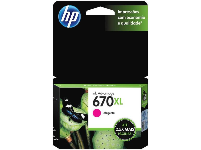 Imagem de Cartucho de Tinta HP 670 XL Magenta