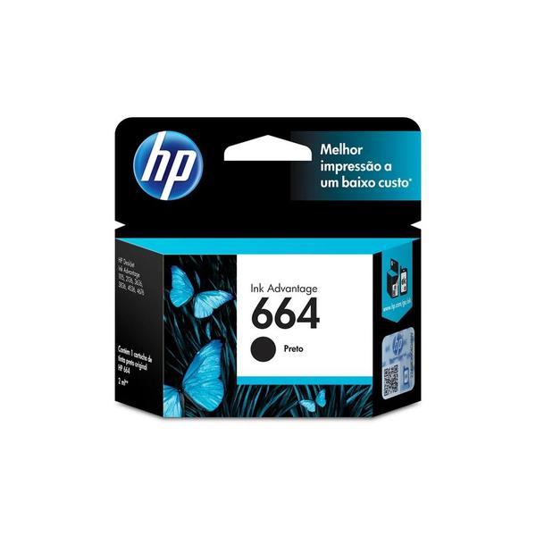 Imagem de Cartucho De Tinta Hp Ink Advantage 664 Preto F6v29ab