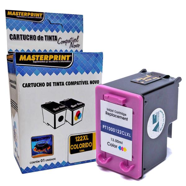 Cartucho de Tinta Masterprint Compatível com 122xl 122 para Deskjet J110a J210a 2050 J510a 3050 J610a Colorido 13ml Imagem de Cartucho de Tinta Masterprint Compatível com 122xl 122 para Deskjet J110a J210a 2050 J510a 3050 J610a Colorido 13ml