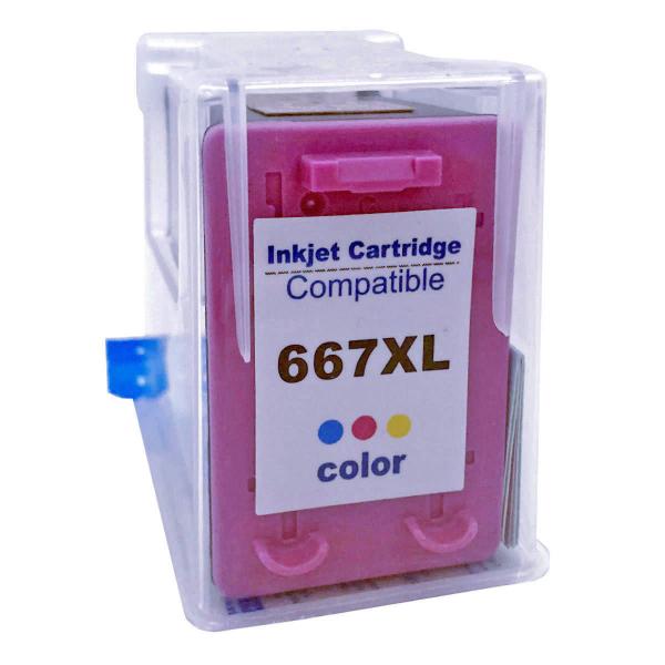 Cartucho de Tinta Masterprint Compatível com 667 667xl para Deskjet 6475 6476 2374 2376 2774 2776 Colorido 13ml Imagem de Cartucho de Tinta Masterprint Compatível com 667 667xl para Deskjet 6475 6476 2374 2376 2774 2776 Colorido 13ml